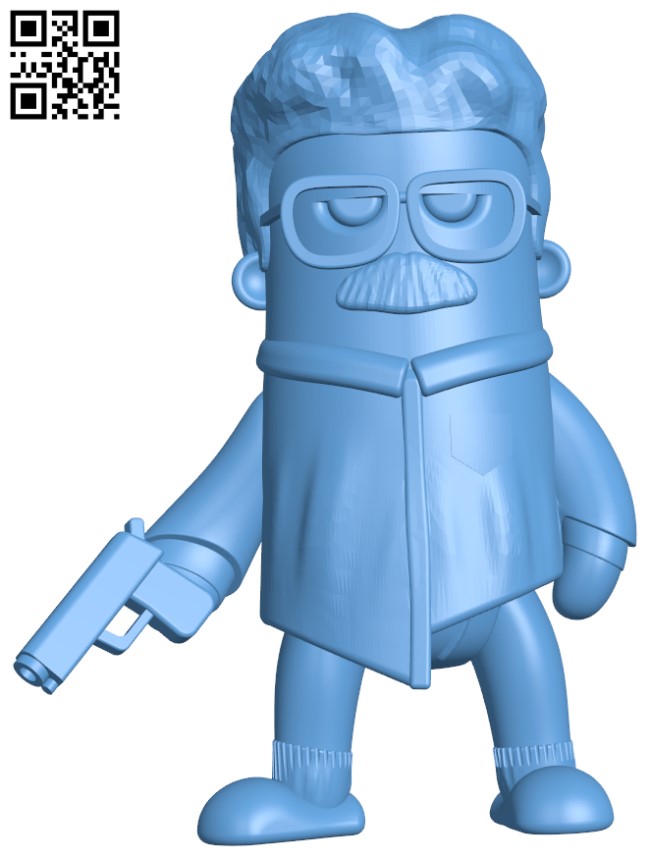 Mini Walter White - Breaking Bad H005203 file stl free download 3D Model for CNC and 3d printer