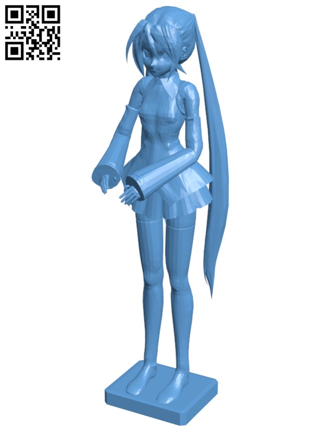Miss Miku Hatsune H005092 file stl free download 3D Model for CNC and 3d printer
