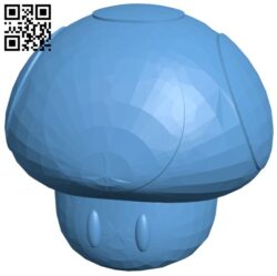 Mushroom of Super Mario Bros H005664 file stl free download 3D Model for CNC and 3d printer