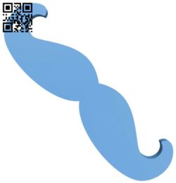 Mustache keychain H005422 file stl free download 3D Model for CNC and 3d printer