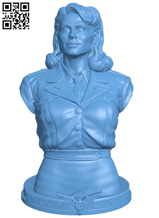 Peggy Carter Bust H005237 file stl free download 3D Model for CNC and 3d printer