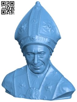 Portrait of Bishop Leonardo Salutati H005672 file stl free download 3D Model for CNC and 3d printer