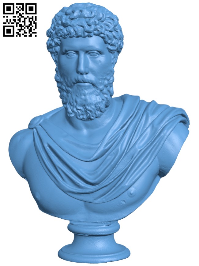 Portrait of Lucius Auelius Verus H005502 file stl free download 3D Model for CNC and 3d printer