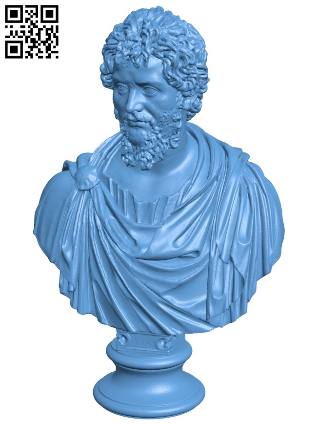 Portrait of Septimius Severus H004918 file stl free download 3D Model for CNC and 3d printer