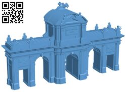 Puerta de Alcala – Madrid H005428 file stl free download 3D Model for CNC and 3d printer