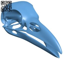 Raven Skull H005539 file stl free download 3D Model for CNC and 3d printer