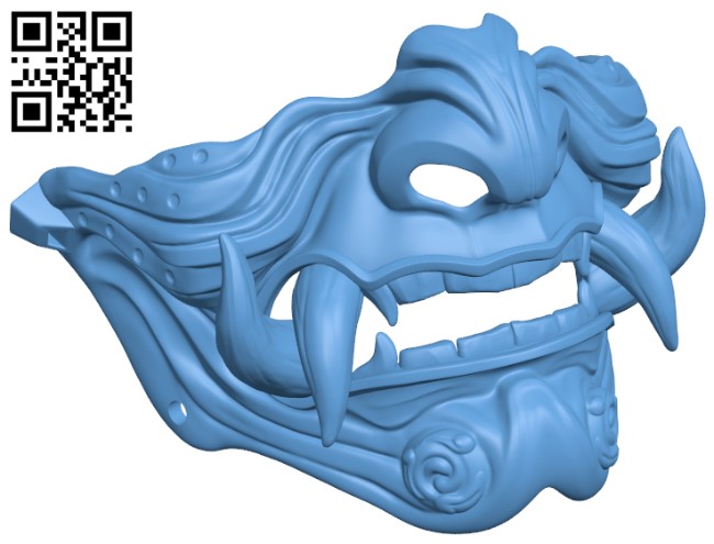 Samurai Mask H005025 file stl free download 3D Model for CNC and 3d printer