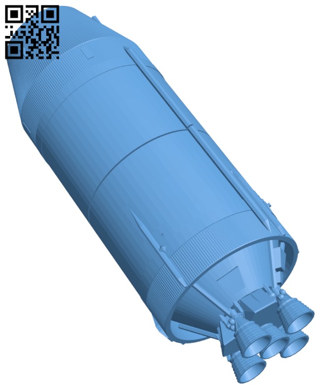 Saturn V Rocket H005372 file stl free download 3D Model for CNC and 3d printer