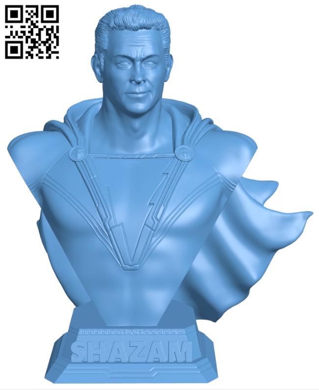 Shazam bust H004927 file stl free download 3D Model for CNC and 3d printer