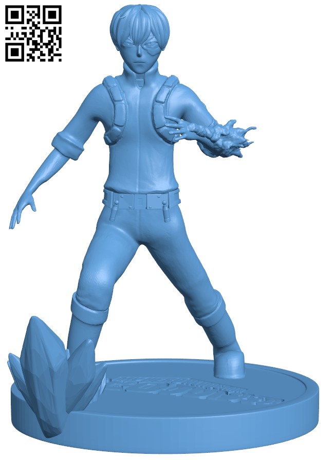 Shoto Todoroki figure - My Hero Academia H004929 file stl free download 3D Model for CNC and 3d printer