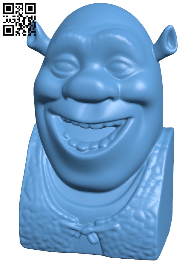 Shrek Bust H005103 file stl free download 3D Model for CNC and 3d printer