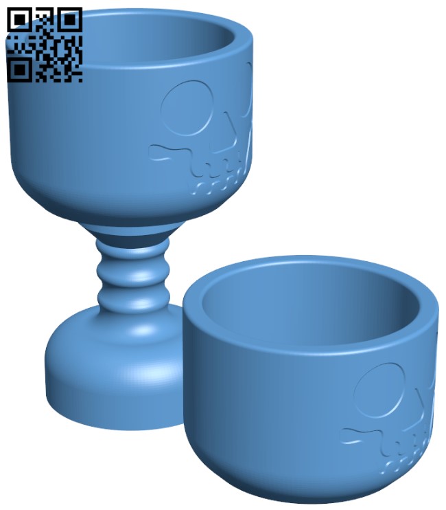 Skull Goblet Giant Lego Style H005554 file stl free download 3D Model for CNC and 3d printer