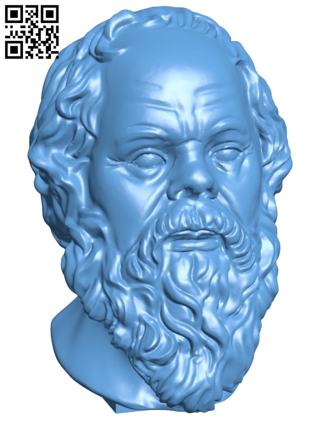 Socrates at The Louvre, Paris H005558 file stl free download 3D Model for CNC and 3d printer