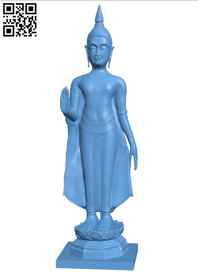 Standing Buddha H004902 file stl free download 3D Model for CNC and 3d printer