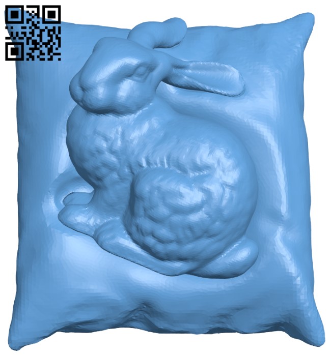 Stanford bunny resting on a pillow H004903 file stl free download 3D Model for CNC and 3d printer