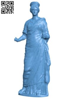 Statue of a woman with a Patera H005302 file stl free download 3D Model for CNC and 3d printer