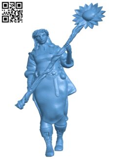 Sunflower Druid H005438 file stl free download 3D Model for CNC and 3d printer