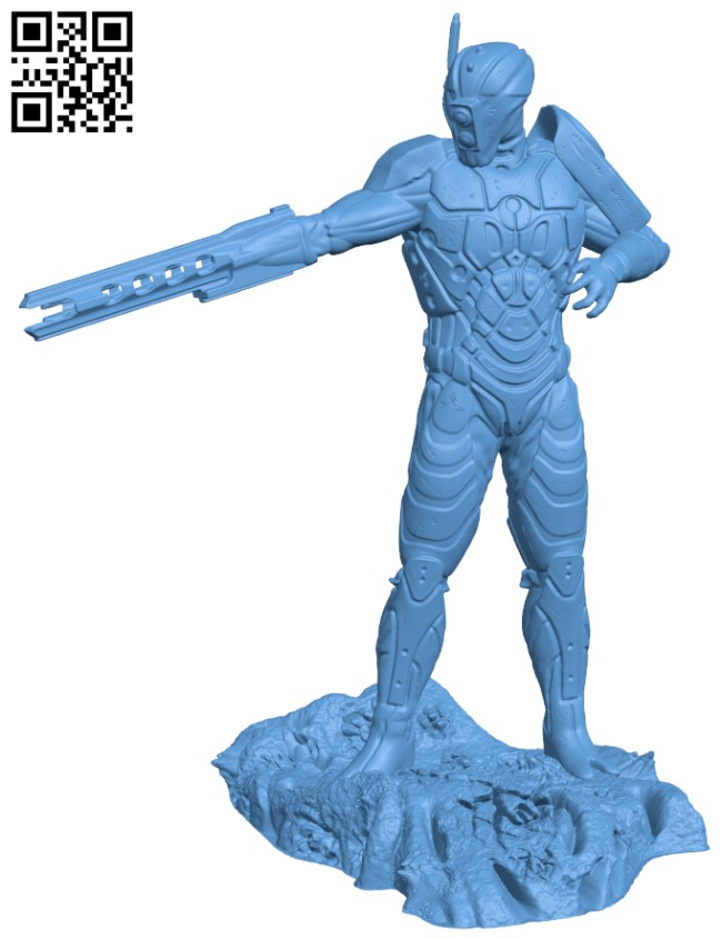 Tau Fire Warrior H004940 file stl free download 3D Model for CNC and 3d printer