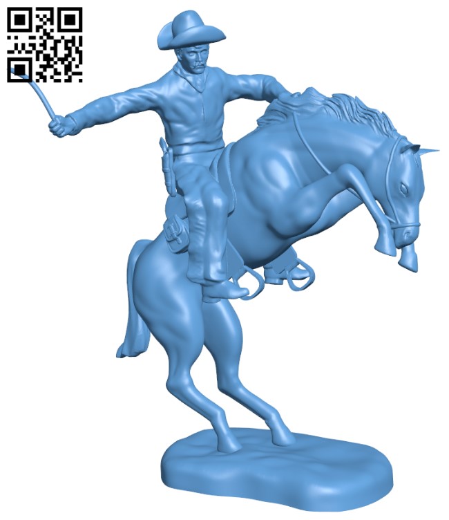 The Broncho Buster at The Amon Carter Museum in Fort Worth, Texas H005120 file stl free download 3D Model for CNC and 3d printer