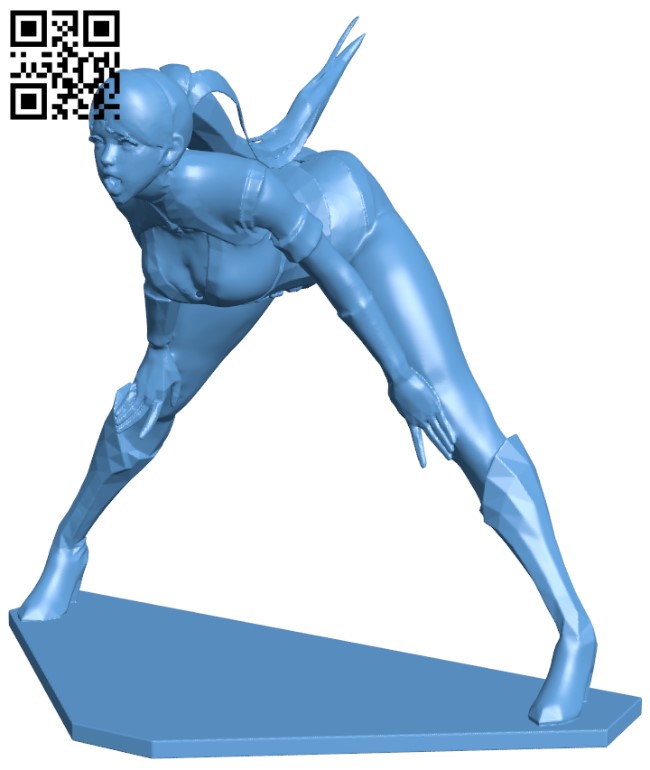 The girl stooped H005121 file stl free download 3D Model for CNC and 3d printer