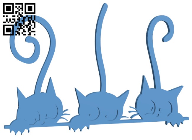Three cats H005126 file stl free download 3D Model for CNC and 3d printer