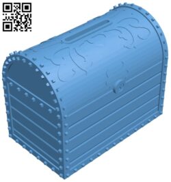 Treasure Chest Money Box H005319 file stl free download 3D Model for CNC and 3d printer