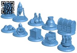 Treasure tokens for tabletop and board games H005684 file stl free download 3D Model for CNC and 3d printer