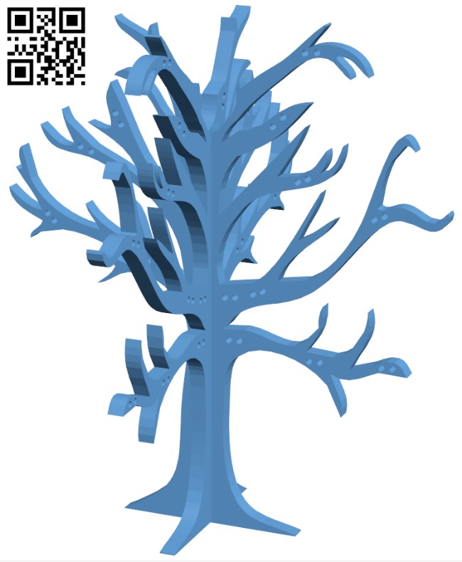 Tree earring holder H004950 file stl free download 3D Model for CNC and 3d printer