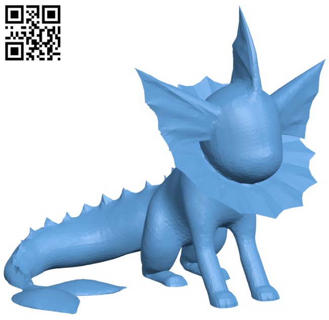 Vaporeon - Pokemon H004954 file stl free download 3D Model for CNC and 3d printer