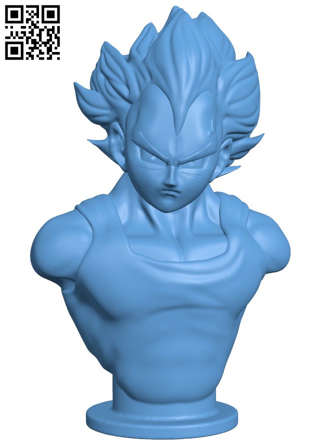 Vegeta - Dragon Ball H005686 file stl free download 3D Model for CNC and 3d printer