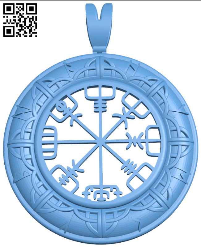 Viking Inspired Pendant H005129 file stl free download 3D Model for CNC and 3d printer