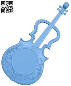 Violin shaped wall clock T0000230 download free stl files 3d model for CNC wood carving