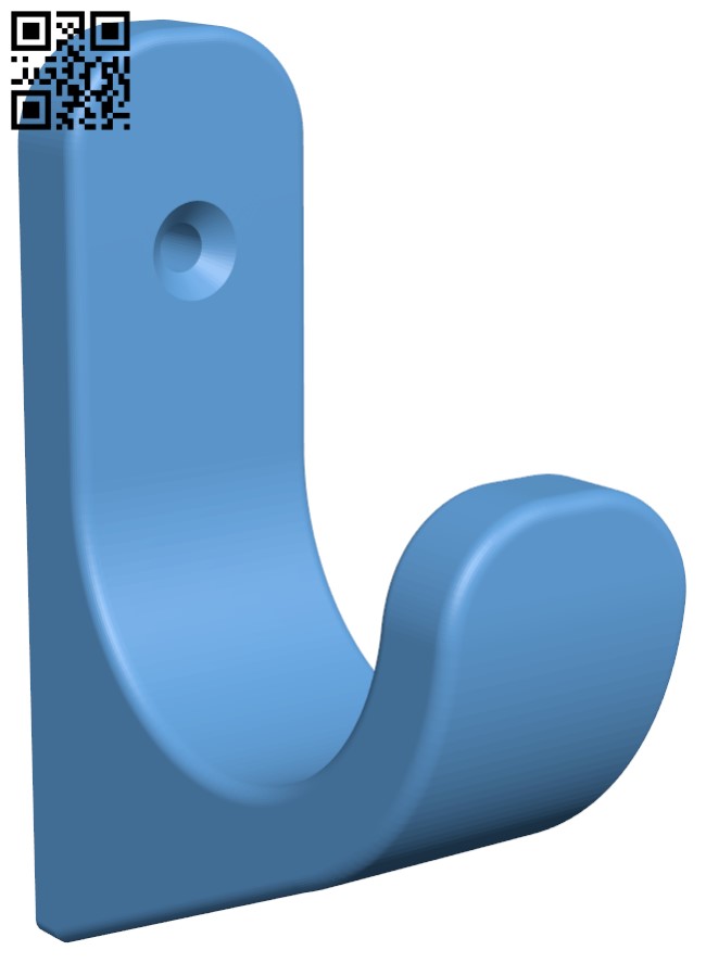 Wall hook H004958 file stl free download 3D Model for CNC and 3d printer
