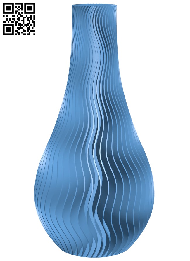 Wave Vase H004959 file stl free download 3D Model for CNC and 3d printer
