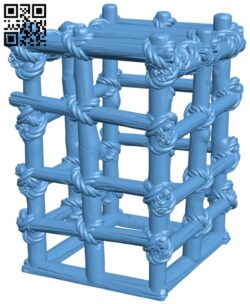 Wooden Cage H005446 file stl free download 3D Model for CNC and 3d printer