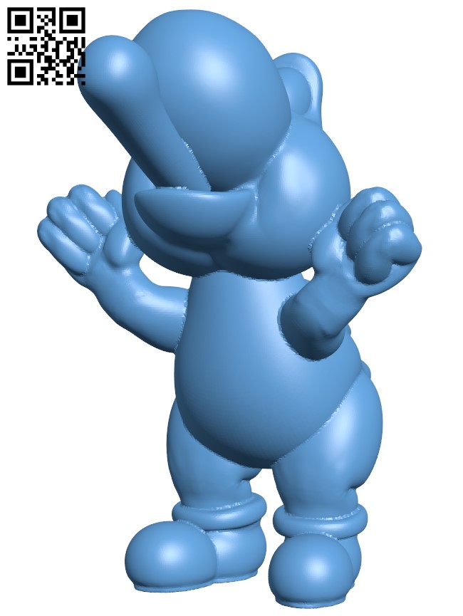 Yoshi - Super Mario H005326 file stl free download 3D Model for CNC and 3d printer