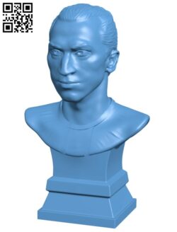 Zlatan Ibrahimovic bust H005623 file stl free download 3D Model for CNC and 3d printer