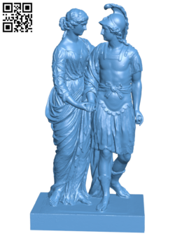 Alexander and his mother Olympias H006052 file stl free download 3D Model for CNC and 3d printer