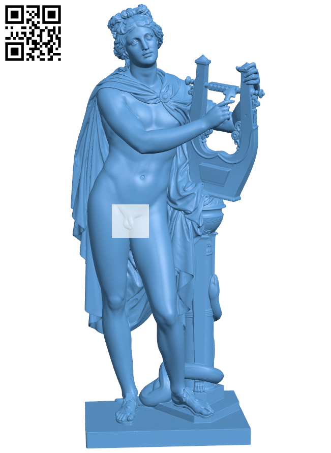 Apollo Kitharoidos H006229 file stl free download 3D Model for CNC and 3d printer