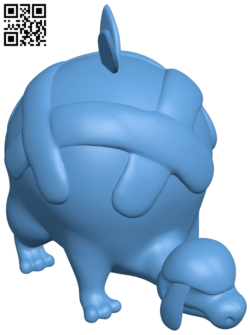 Appletun – Pokemon H006290 file stl free download 3D Model for CNC and 3d printer