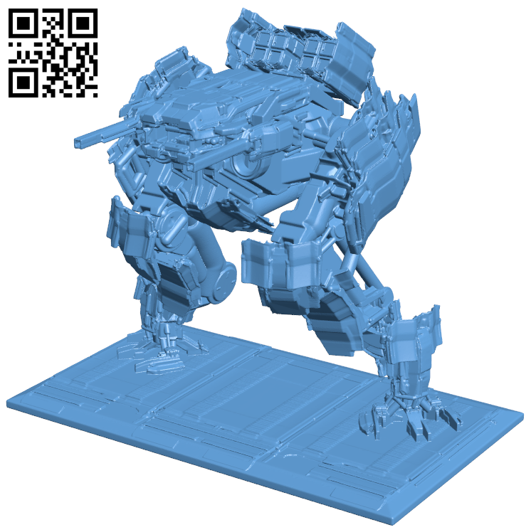 Assault Mech - Robot H006411 file stl free download 3D Model for CNC and 3d printer