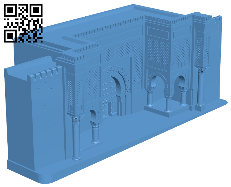 Bab El-Mansour - Meknes, Morocco H006291 file stl free download 3D Model for CNC and 3d printer