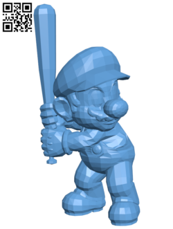 Baseball Mario H006528 file stl free download 3D Model for CNC and 3d printer