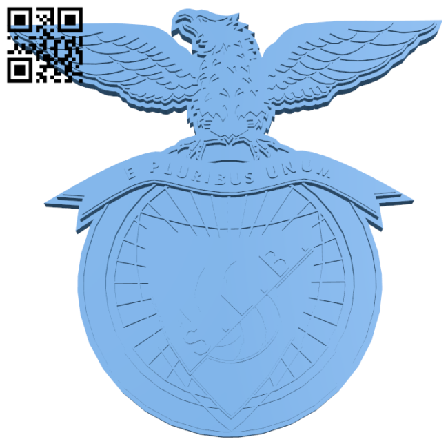 Benfica Lissabon - Logo H005932 file stl free download 3D Model for CNC and 3d printer