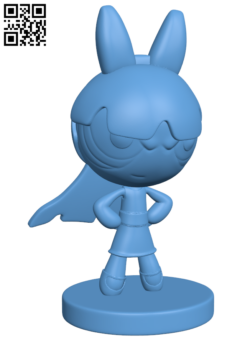 Blossom – Power Puff Girls H006234 file stl free download 3D Model for CNC and 3d printer