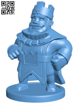 Blue King – Clash Royale H005817 file stl free download 3D Model for CNC and 3d printer