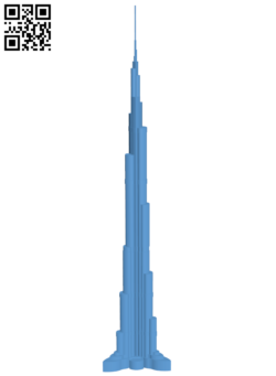 Burj Khalifa Tower in Dubai H006599 file stl free download 3D Model for CNC and 3d printer
