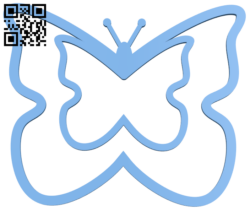 Butterfly bookmark H006600 file stl free download 3D Model for CNC and 3d printer