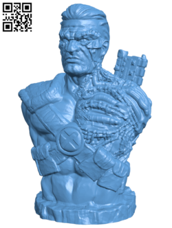 Cable bust – X-Men H005871 file stl free download 3D Model for CNC and 3d printer