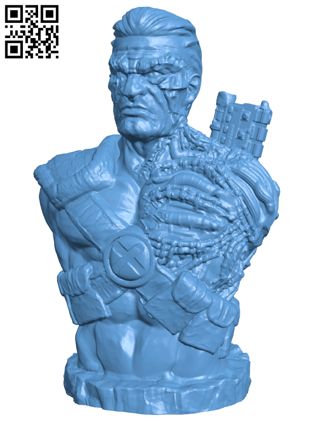 Cable bust - X-Men H005871 file stl free download 3D Model for CNC and 3d printer